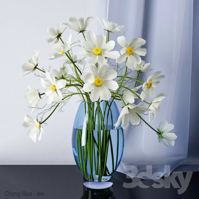 3DSKYFREE – DECOR - FLOWER 3DS MAX MODELS
