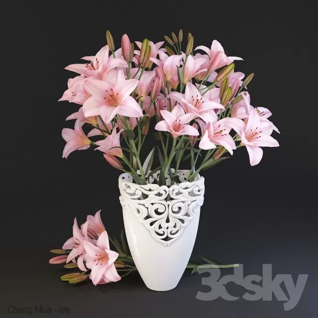 3DSKYFREE – DECOR - FLOWER 3DS MAX MODELS