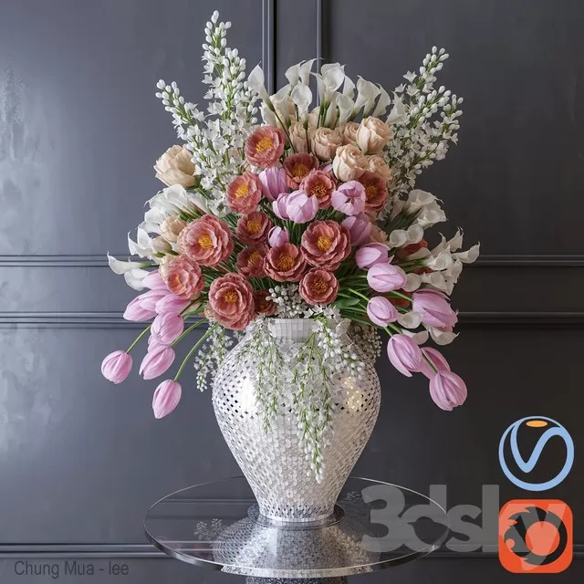 3DSKYFREE – DECOR - FLOWER 3DS MAX MODELS