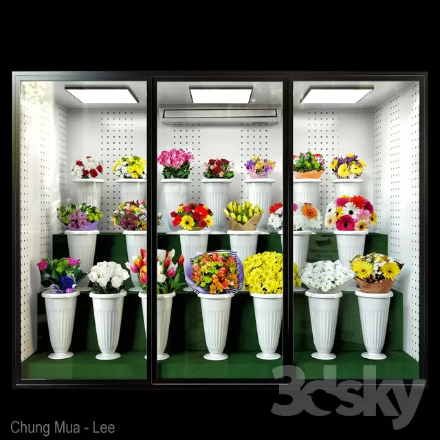 3DSKYFREE – DECOR - FLOWER 3DS MAX MODELS