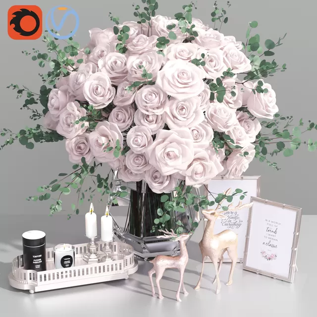 3DSKYFREE – DECOR - FLOWER 3DS MAX MODELS