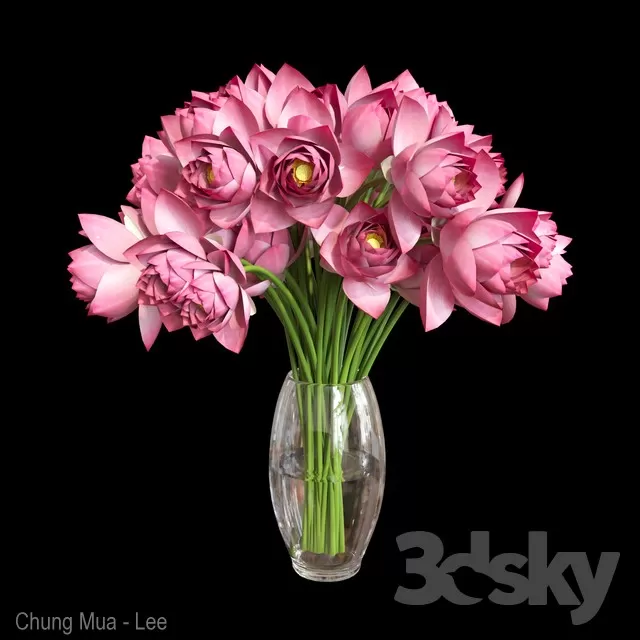 3DSKYFREE – DECOR - FLOWER 3DS MAX MODELS