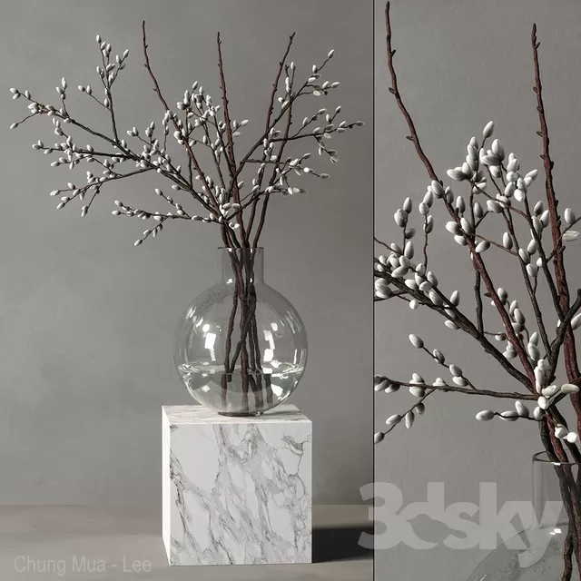 3DSKYFREE – DECOR - FLOWER 3DS MAX MODELS