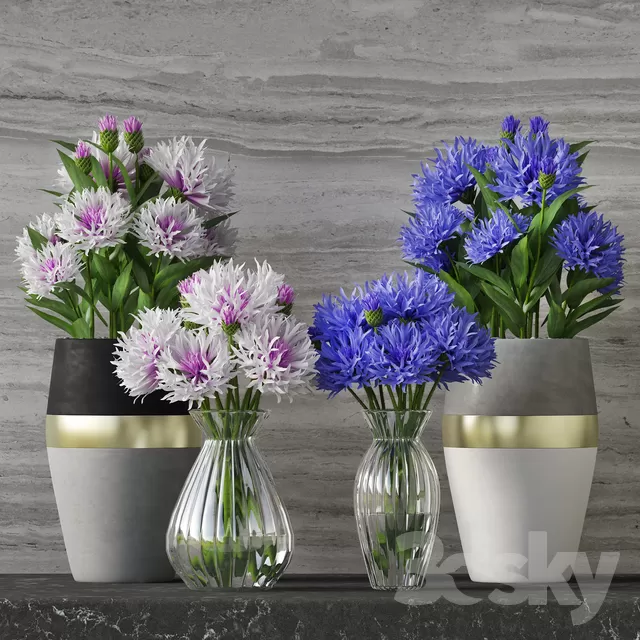 3DSKYFREE – DECOR - FLOWER 3DS MAX MODELS