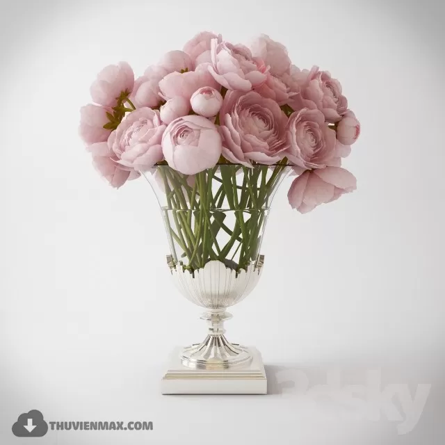 3DSKYFREE – DECOR - FLOWER 3DS MAX MODELS