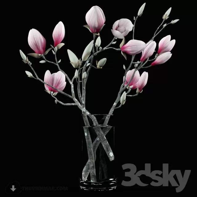 3DSKYFREE – DECOR - FLOWER 3DS MAX MODELS