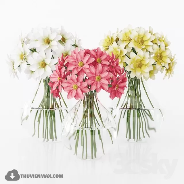 3DSKYFREE – DECOR - FLOWER 3DS MAX MODELS