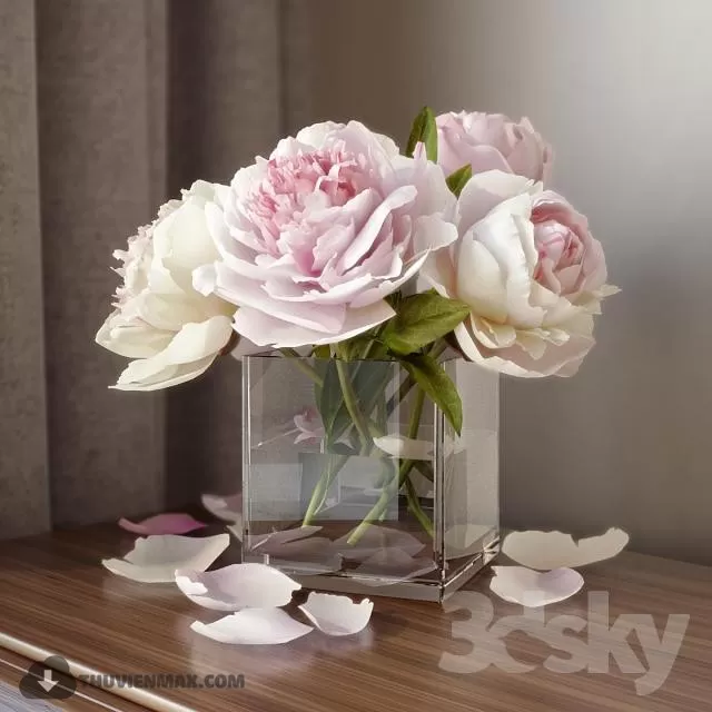 3DSKYFREE – DECOR - FLOWER 3DS MAX MODELS