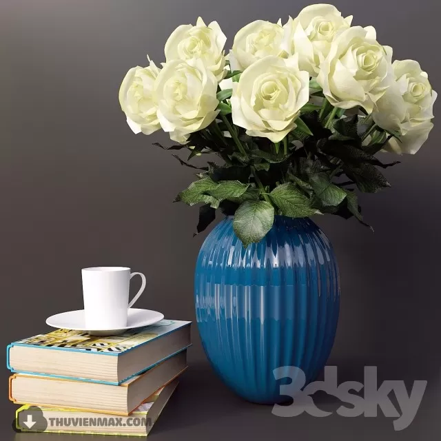 3DSKYFREE – DECOR - FLOWER 3DS MAX MODELS