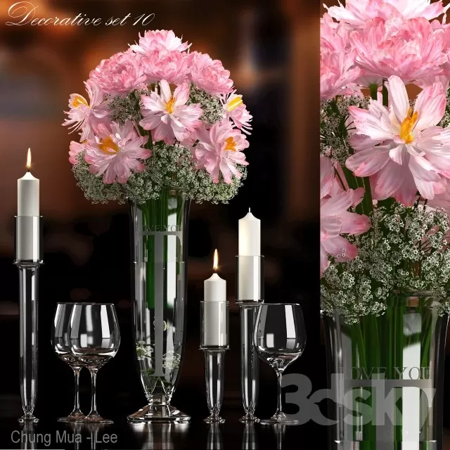 3DSKYFREE – DECOR - FLOWER 3DS MAX MODELS