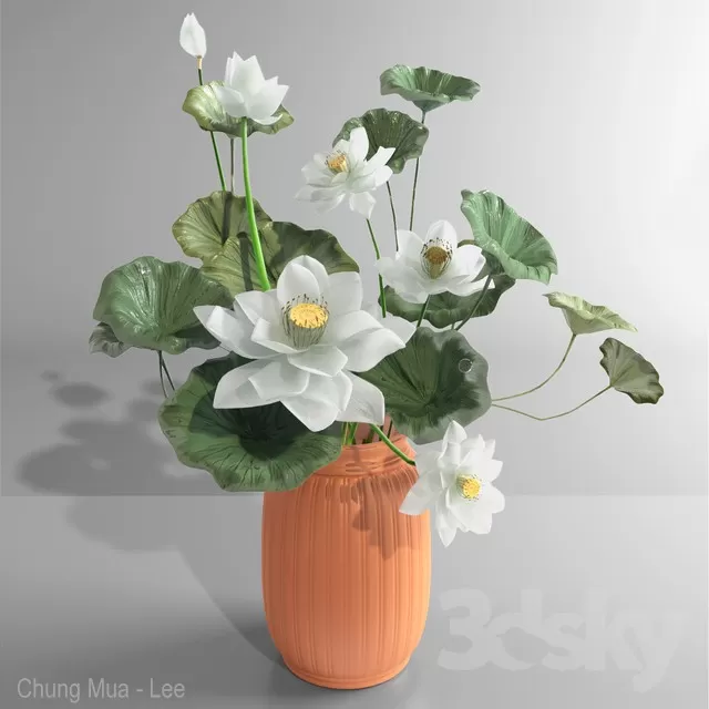 3DSKYFREE – DECOR - FLOWER 3DS MAX MODELS