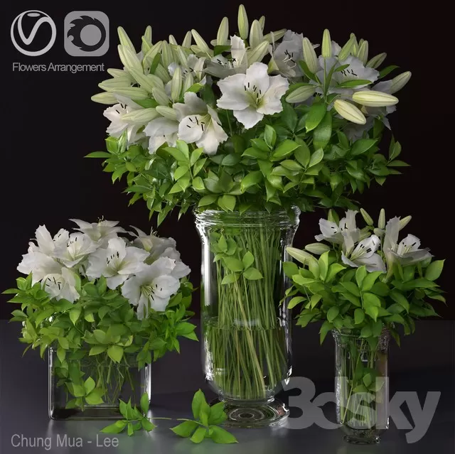 3DSKYFREE – DECOR - FLOWER 3DS MAX MODELS