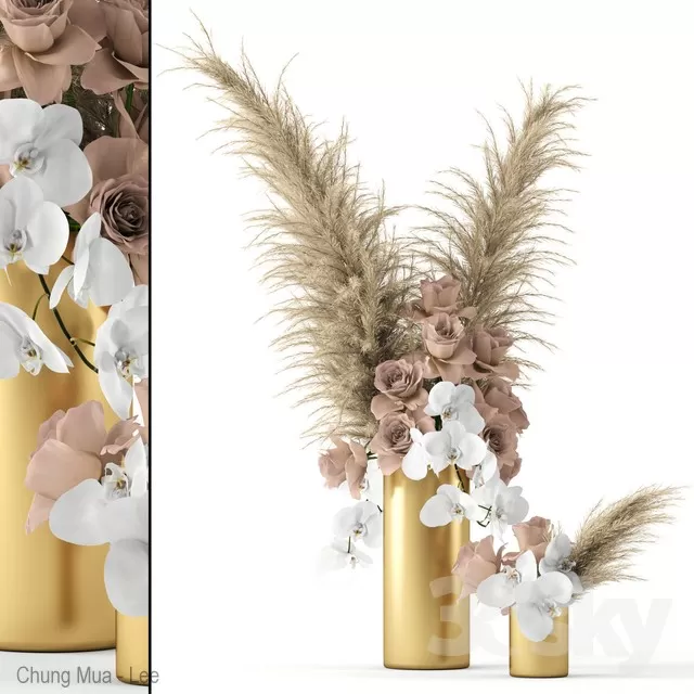 3DSKYFREE – DECOR - FLOWER 3DS MAX MODELS