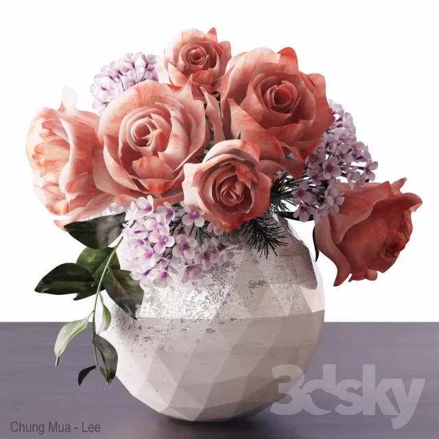 3DSKYFREE – DECOR - FLOWER 3DS MAX MODELS