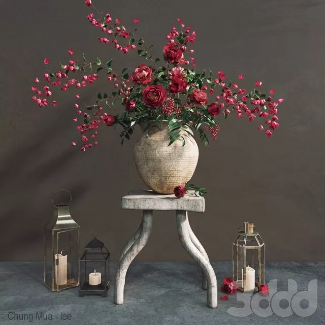 3DSKYFREE – DECOR - FLOWER 3DS MAX MODELS