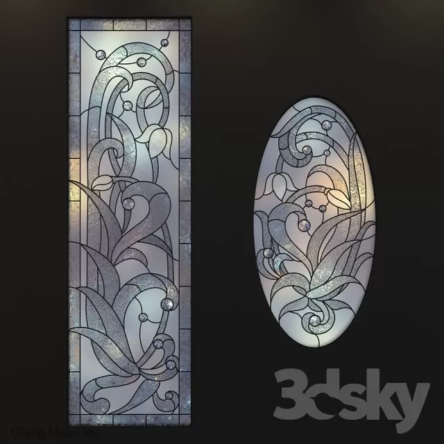 3DSKYFREE – DECOR - FRAME - GLASS 3DS MAX MODELS
