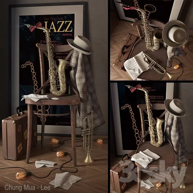 3DSKYFREE – DECOR - INSTRUMENT 3DS MAX MODELS