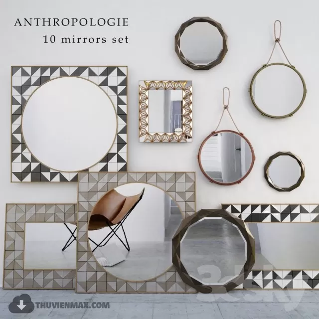 3DSKYFREE – DECOR - MIRROR 3DS MAX MODELS