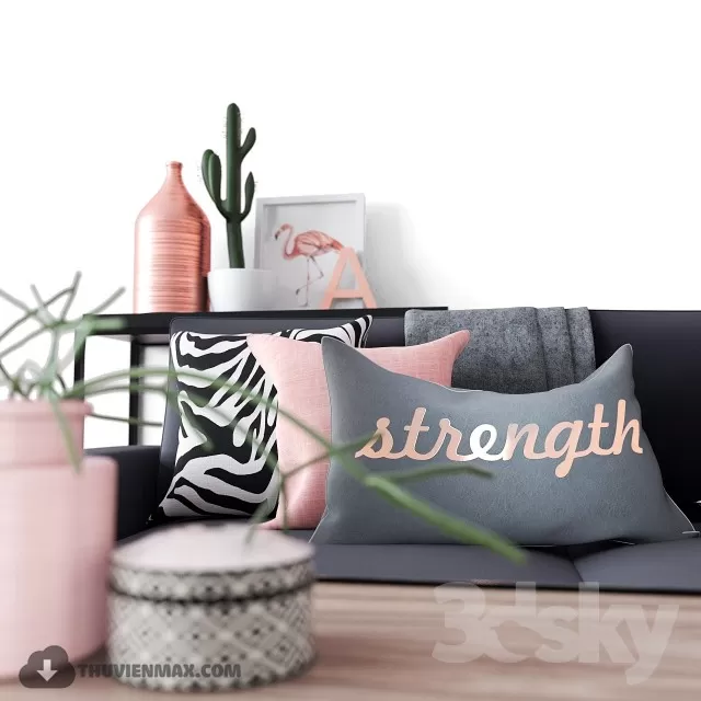 3DSKYFREE – DECOR - PILLOW 3DS MAX MODELS