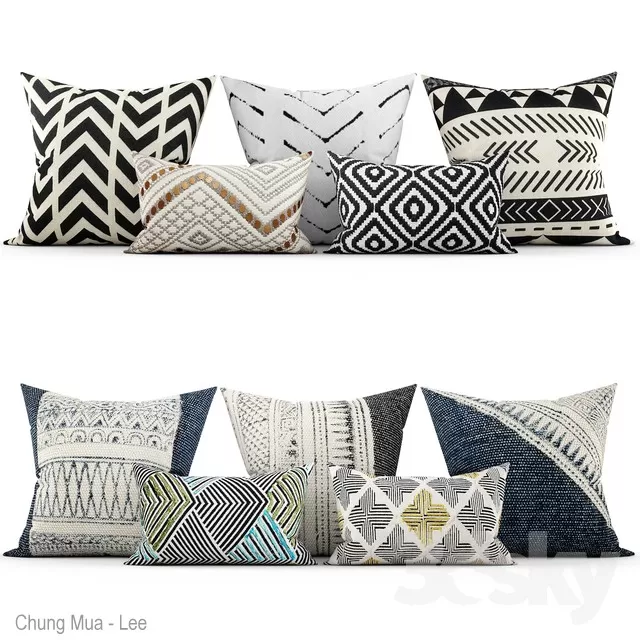 3DSKYFREE – DECOR - PILLOW 3DS MAX MODELS