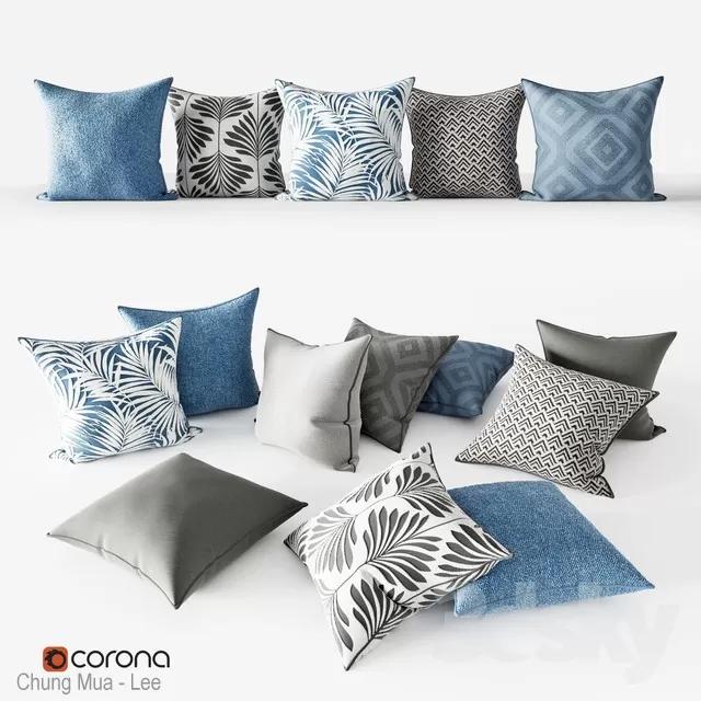 3DSKYFREE – DECOR - PILLOW 3DS MAX MODELS