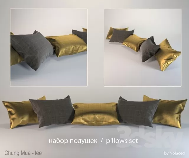 3DSKYFREE – DECOR - PILLOW 3DS MAX MODELS