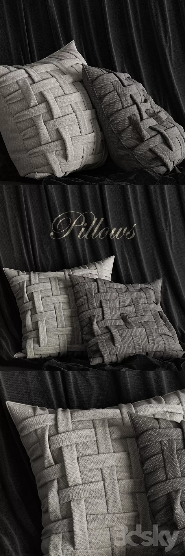 3DSKYFREE – DECOR - PILLOW 3DS MAX MODELS