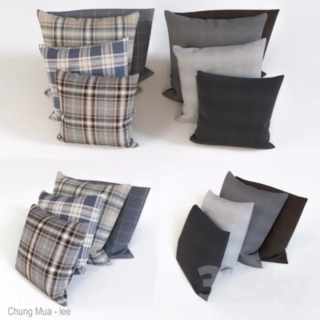 3DSKYFREE – DECOR - PILLOW 3DS MAX MODELS