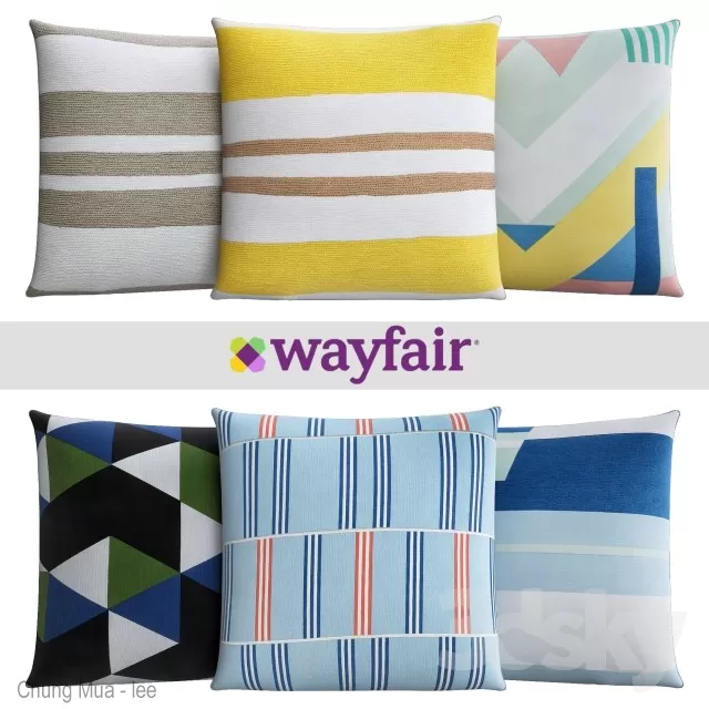 3DSKYFREE – DECOR - PILLOW 3DS MAX MODELS