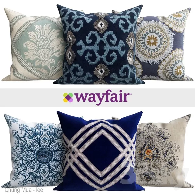 3DSKYFREE – DECOR - PILLOW 3DS MAX MODELS