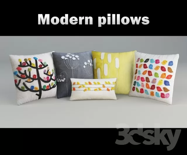 3DSKYFREE – DECOR - PILLOW 3DS MAX MODELS