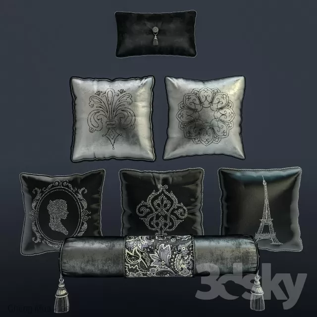 3DSKYFREE – DECOR - PILLOW 3DS MAX MODELS