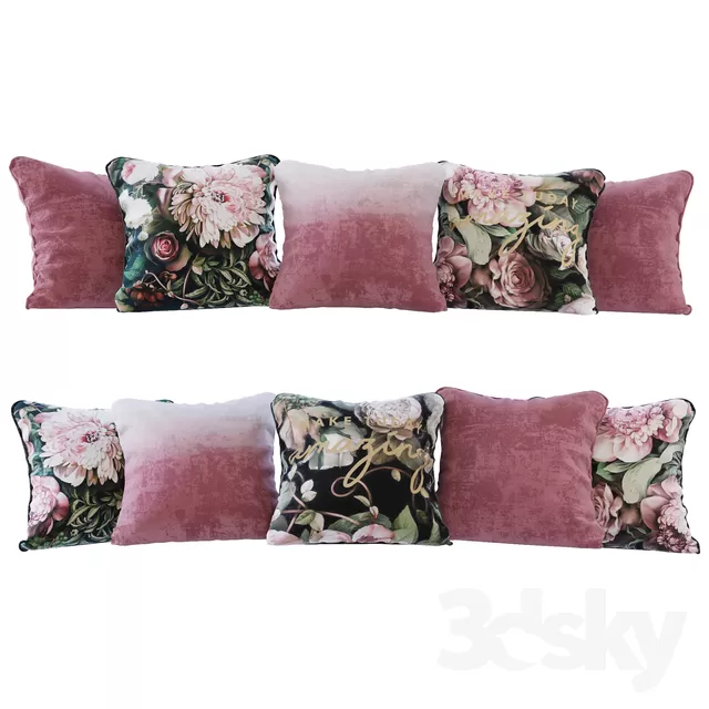 3DSKYFREE – DECOR - PILLOW 3DS MAX MODELS