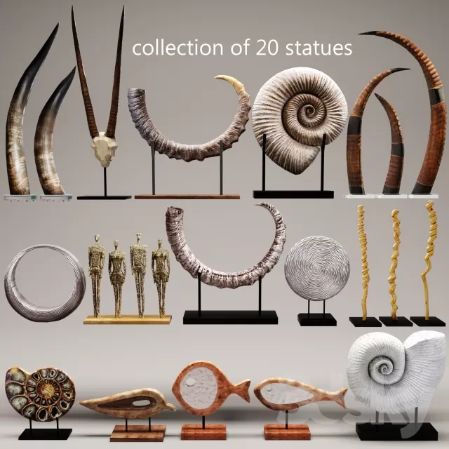 3DSKYFREE – DECOR - SCULPTURE 3DS MAX MODELS