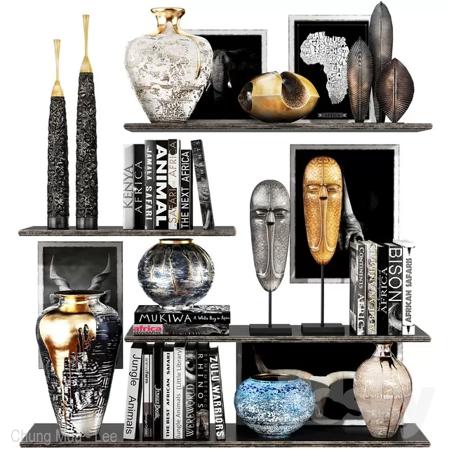 3DSKYFREE – DECOR - SHELVES 3DS MAX MODELS