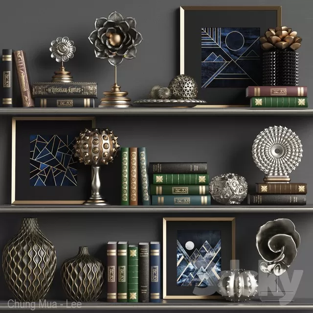 3DSKYFREE – DECOR - SHELVES 3DS MAX MODELS