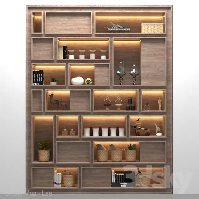 3DSKYFREE – DECOR - SHELVES 3DS MAX MODELS