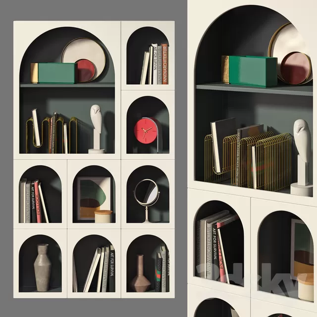 3DSKYFREE – DECOR - SHELVES 3DS MAX MODELS