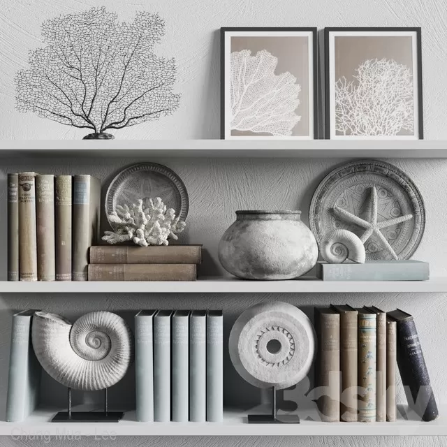 3DSKYFREE – DECOR - SHELVES 3DS MAX MODELS