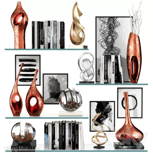 3DSKYFREE – DECOR - SHELVES 3DS MAX MODELS