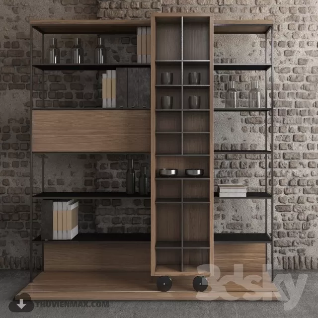 3DSKYFREE – DECOR - SHELVES 3DS MAX MODELS