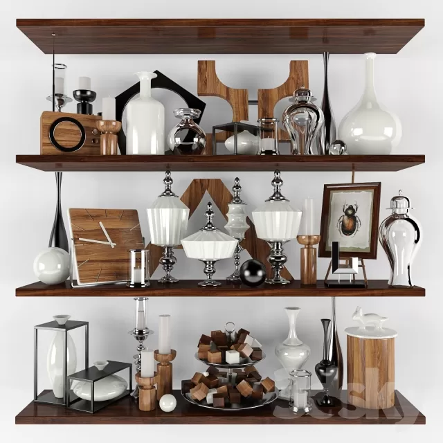 3DSKYFREE – DECOR - SHELVES 3DS MAX MODELS