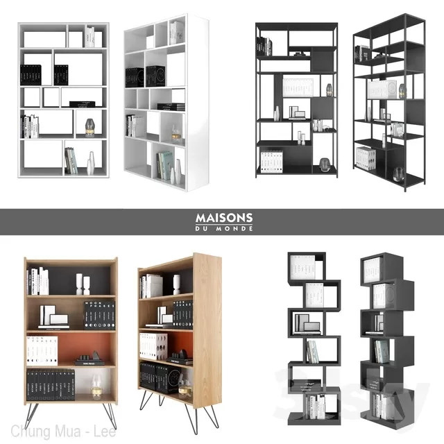 3DSKYFREE – DECOR - SHELVES 3DS MAX MODELS