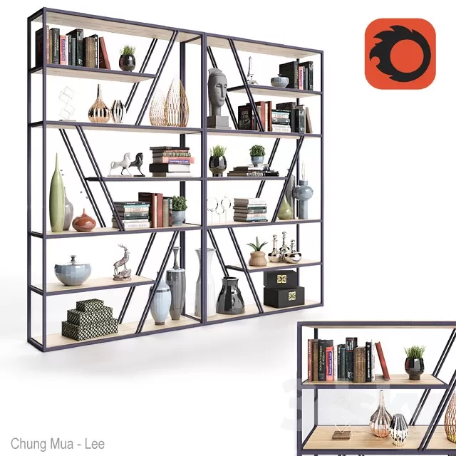 3DSKYFREE – DECOR - SHELVES 3DS MAX MODELS