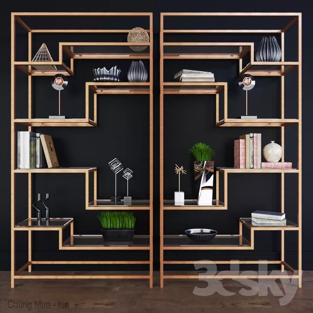 3DSKYFREE – DECOR - SHELVES 3DS MAX MODELS
