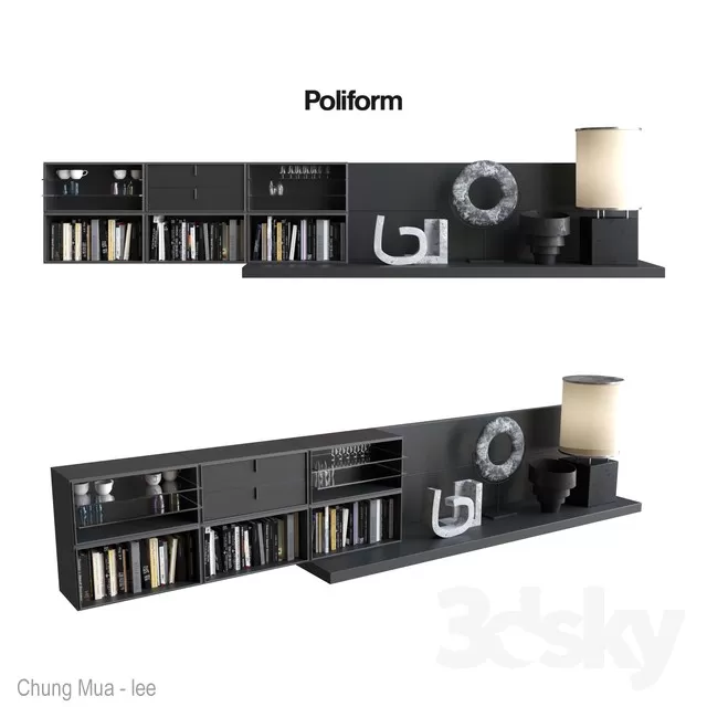 3DSKYFREE – DECOR - SHELVES 3DS MAX MODELS