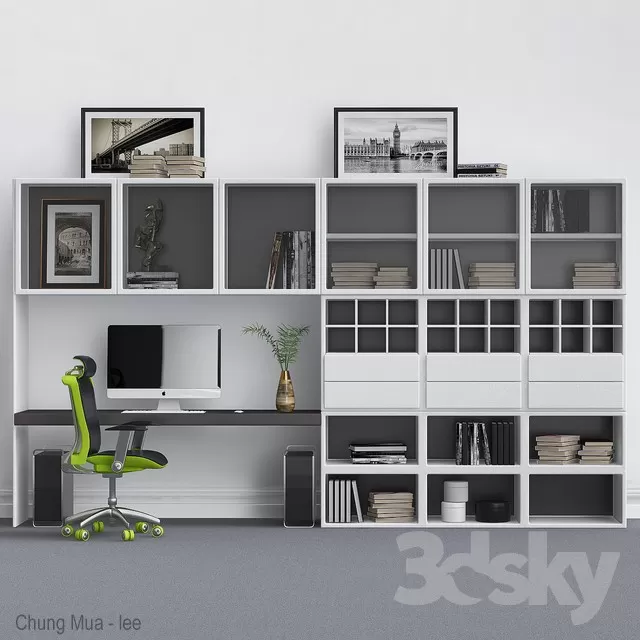 3DSKYFREE – DECOR - SHELVES 3DS MAX MODELS