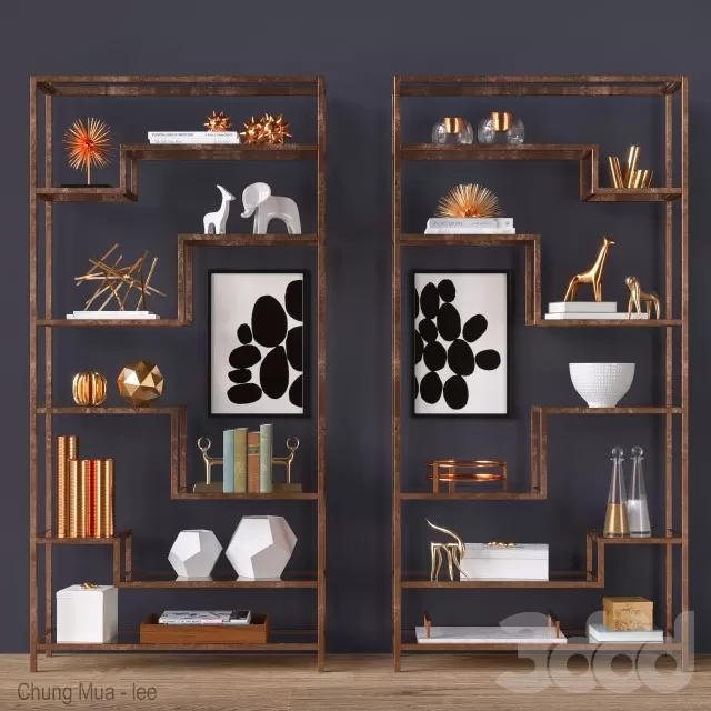 3DSKYFREE – DECOR - SHELVES 3DS MAX MODELS