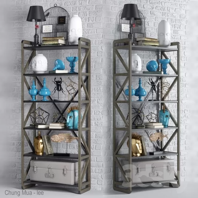 3DSKYFREE – DECOR - SHELVES 3DS MAX MODELS