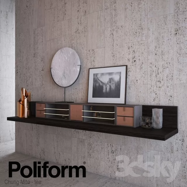 3DSKYFREE – DECOR - SHELVES 3DS MAX MODELS